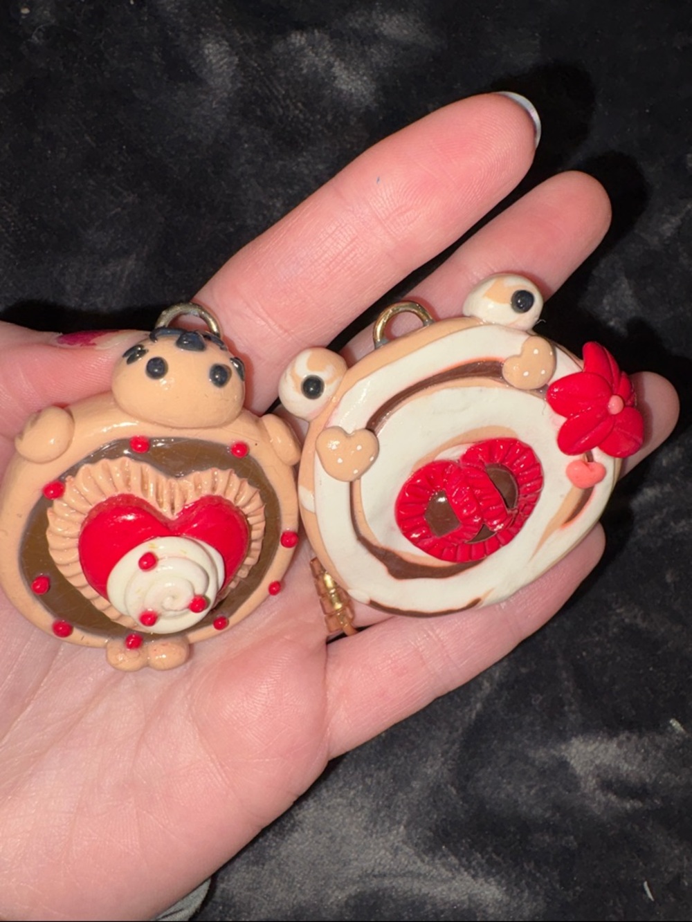 Cute Dessert themed Seal and Frog charms